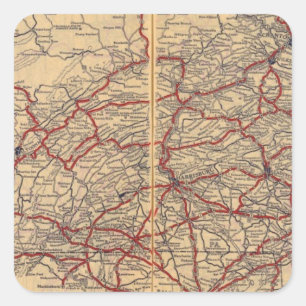 Pennsylvania 5 vierkante sticker