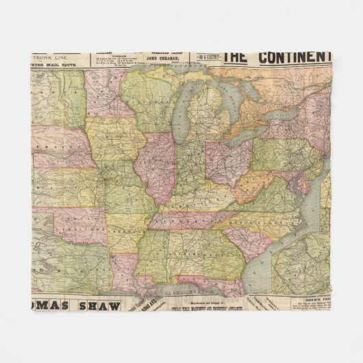 Pennsylvania 6 fleece deken (Voorkant (Horizontaal))