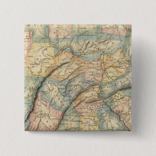 Pennsylvania 8 vierkante button 5,1 cm (Voorkant)