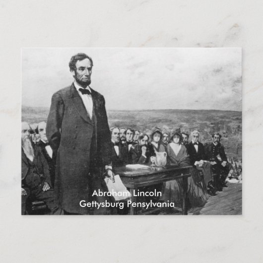 Pennsylvania Abraham Lincoln Gettysburg Briefkaart (Voorkant)