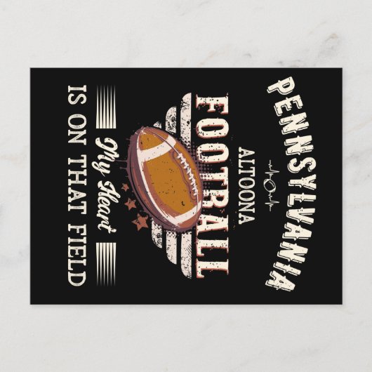 Pennsylvania Altoona American Football Briefkaart (Voorkant)