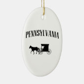 Pennsylvania Amish Carriage Keramisch Ornament (Rechts)