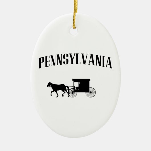 Pennsylvania Amish Carriage Keramisch Ornament (Voorkant)