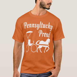 Pennsylvania Amish Horse en Buggy Pennsyltucky Fu T-shirt