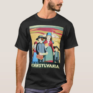 Pennsylvania Amish Travel Poster T-Shirt
