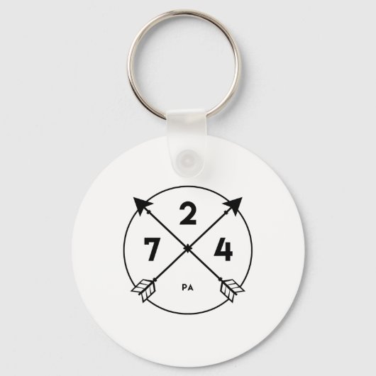 Pennsylvania Area Code 724 State Pride Souvenir GI Sleutelhanger (Voorkant)