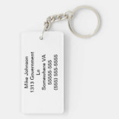 Pennsylvania Ave., Washington DC Style Sleutelhanger (achterkant)