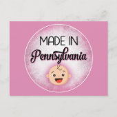 Pennsylvania Baby Funny Pink New Girl Briefkaart (Voorkant)