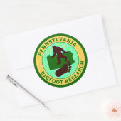 Pennsylvania Bigfoot Research Ronde Sticker (Envelop)