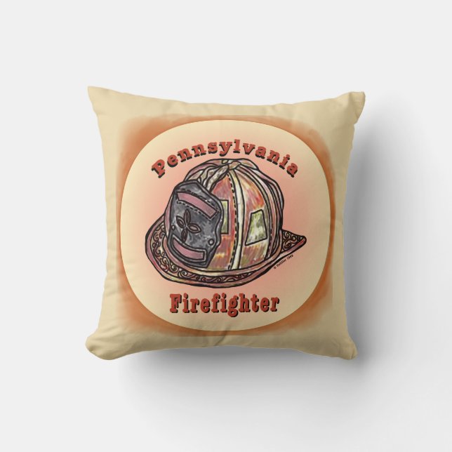 Pennsylvania brandweerman  kussen (Voorkant)