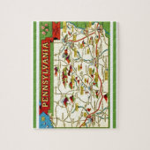 Pennsylvania Briefkaart Kaart Jigsaw Puzzel (Verticaal)