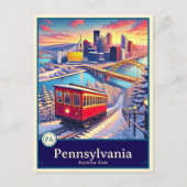 Pennsylvania | Carte postale ombragée style Anime (Devant)