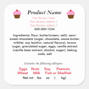 PENNSYLVANIA Cottage Food Law Beperkte voedselprod Vierkante Sticker