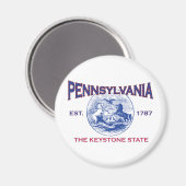 PENNSYLVANIA De Sleutelstaat Magneet (Voorkant / Achterkant)