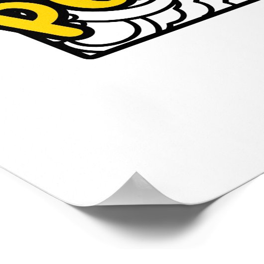 Pennsylvania Doodle Flowers Silhouette Poster (Hoek)