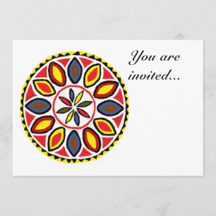 Pennsylvania-Dutch Dad Good Luck Hex Invitation Kaart