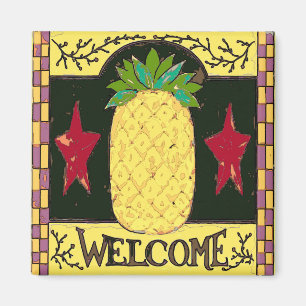 Pennsylvania Dutch Pineapple Welkom Magneet