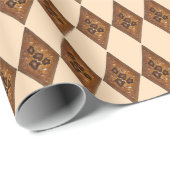 Pennsylvania Dutch Sand Tart Kerstkoekje Cadeaupapier (Rol Hoek)