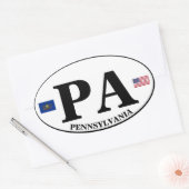 Pennsylvania Euro-Style Oval Sticker (Envelop)