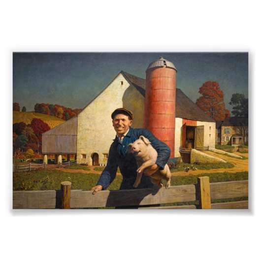 Pennsylvania Farmer door Newell Convers Wyeth Foto Afdruk (Voorkant)
