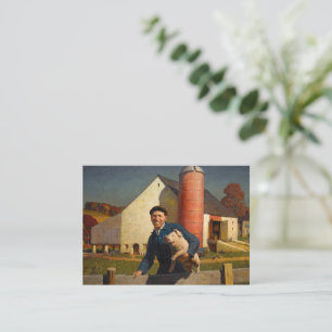 Pennsylvania Farmer door Newell Convers Wyeth Notitiekaartje