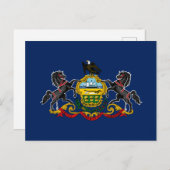 Pennsylvania flag briefkaart (Voorkant / Achterkant)