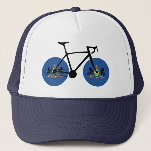 Pennsylvania Flag Cycling Trucker Pet (Voorkant)