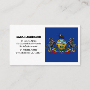 Pennsylvania Flag Elegant Visitekaartjes / Verenig