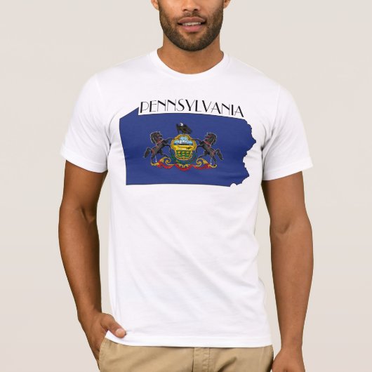 Pennsylvania Flag-Map Shirt (Voorkant)