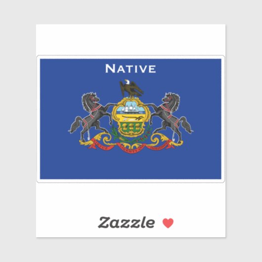 Pennsylvania Flag Native Sticker (Vel)