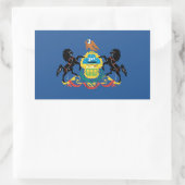 Pennsylvania Flag Rechthoekige Sticker (Tas)