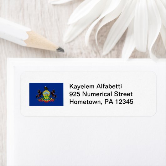 Pennsylvania Flag Return Label (Insitu)