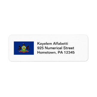 Pennsylvania Flag Return Label