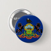 Pennsylvania Flag Ronde Button 5,7 Cm (Voorkant /achterkant)