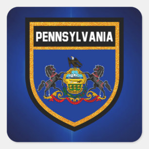 Pennsylvania Flag Vierkante Sticker