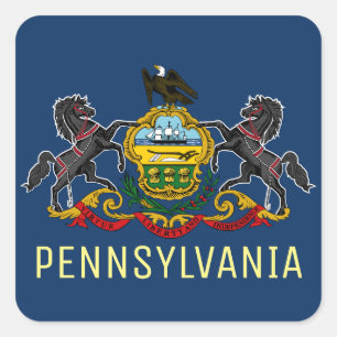 Pennsylvania Flag Vierkante Sticker