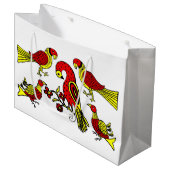 Pennsylvania German folk bird print Groot Cadeauzakje (Voorkant Gekanteld)