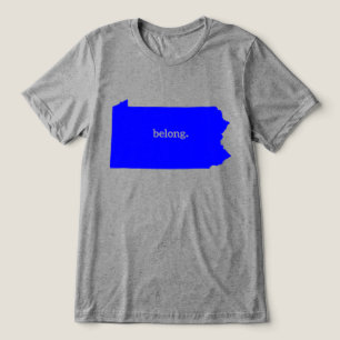 Pennsylvania Home Belong Kaart State Pride Tri-Blend Shirt