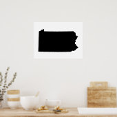 Pennsylvania in Black en White Poster (Keuken)