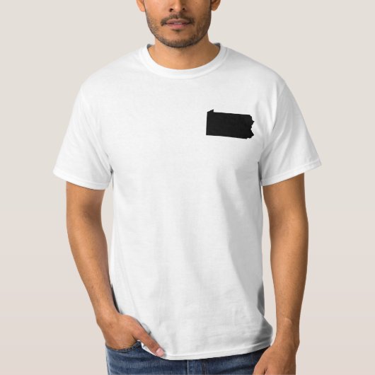 Pennsylvania in Black en White T-shirt (Voorkant)