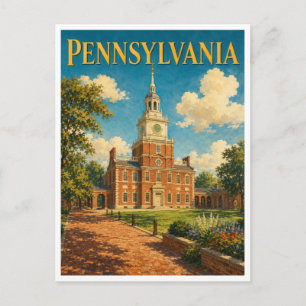 Pennsylvania Independence Hall GeoSaga Briefkaart