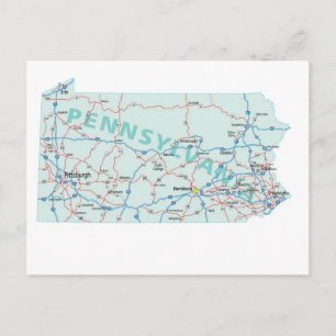 Pennsylvania Interstate Map Briefkaart