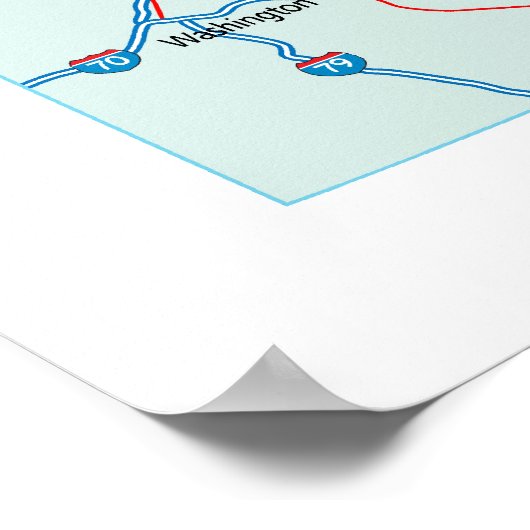 Pennsylvania Interstate Map Print (Hoek)