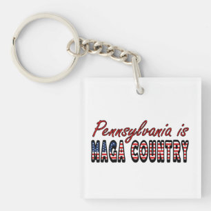 Pennsylvania is MAGA land Trump Trucker hoed Sleutelhanger