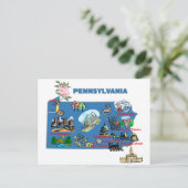 Pennsylvania-kaart Briefkaart (Staand voorkant)