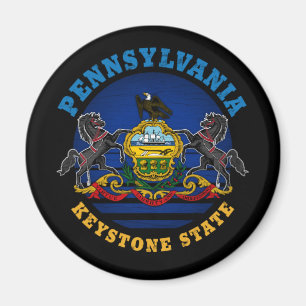 PENNSYLVANIA KEYSTONE STATE FLAG MAGNEET