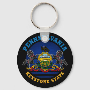 PENNSYLVANIA KEYSTONE STATE FLAG SLEUTELHANGER