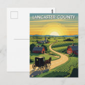 Pennsylvania Lancaster County Reizen Briefkaart (Voorkant / Achterkant)