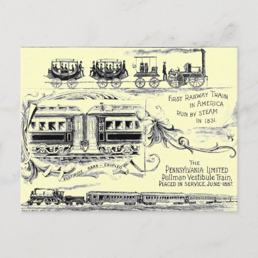 Pennsylvania Limited 1887 Briefkaart (Voorkant)