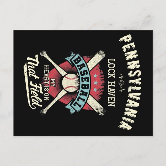 Pennsylvania Lock Haven Baseball Briefkaart (Voorkant)